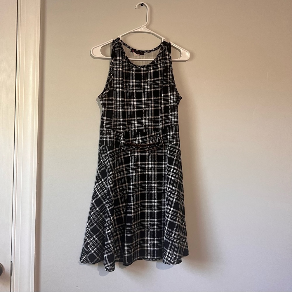 MYTH Black and White Plaid Dress